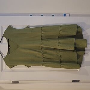 Cleo Green Ruffle Tunic Mini Dress XL
